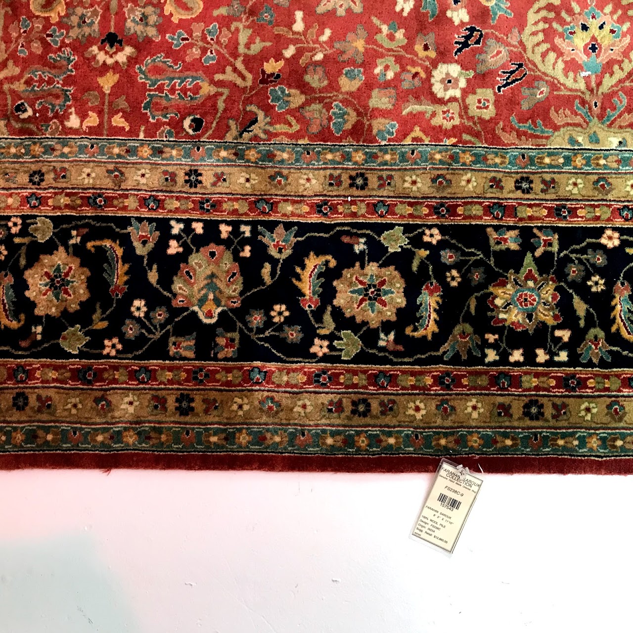 Sarouk-Farahan Wool Pile Area Rug