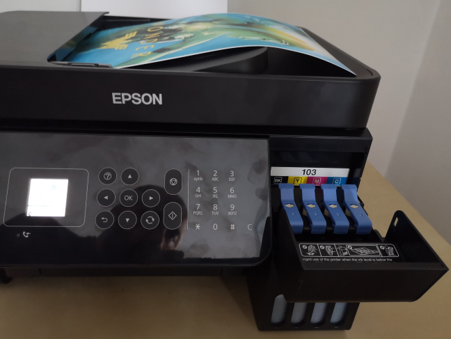 De inkttank op de Epson EcoTank L5190