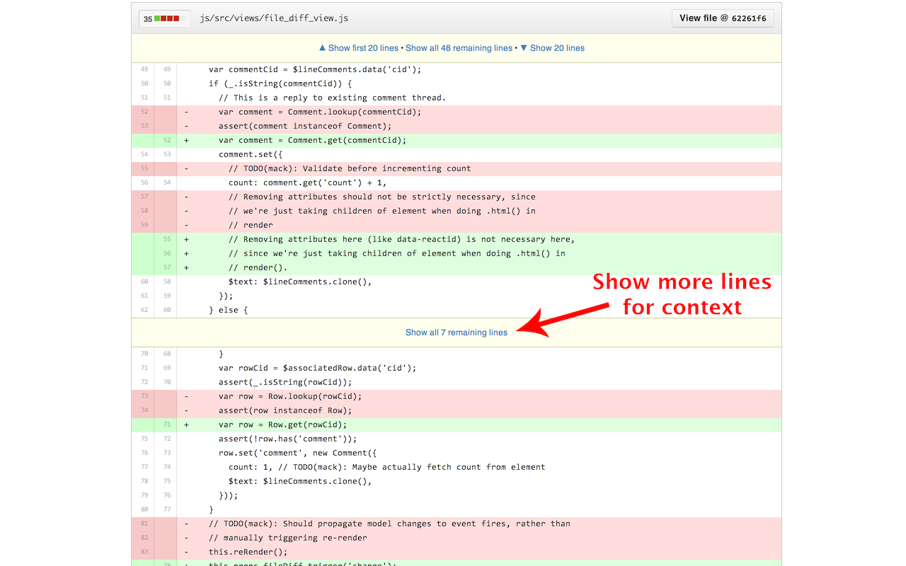 Github Side-by-Side Diffs Preview image 1