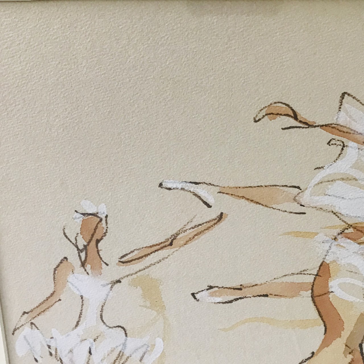 Signed Ballet Watercolor