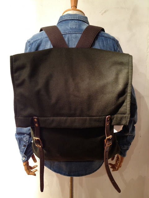 nina de coito: Steven Alan Wool x Leather Backpack