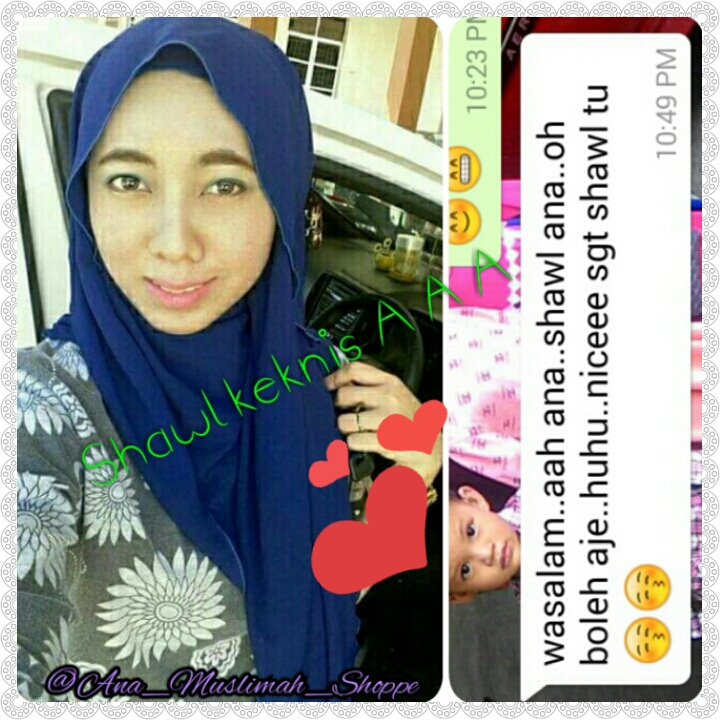 Ana Muslimah By M2n Testimoni Shawl Keknis