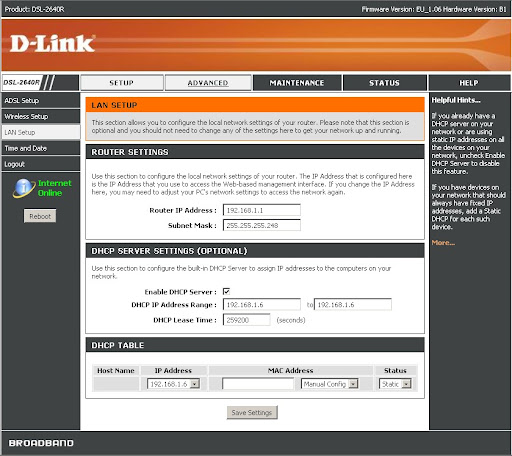 DSL 2640R - Paramtrage pour connexion SFR 3