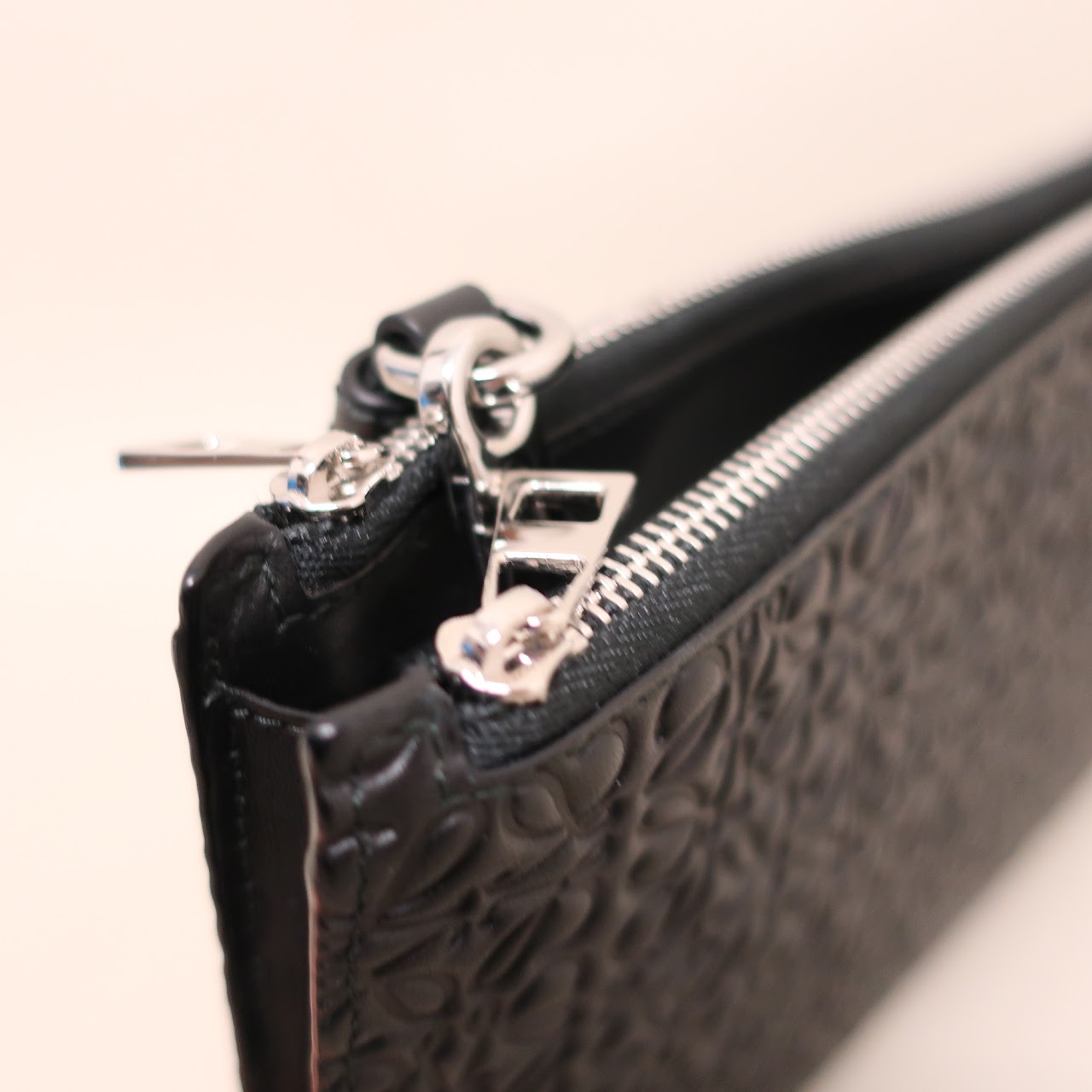 Loewe Embossed Logo Wristlet