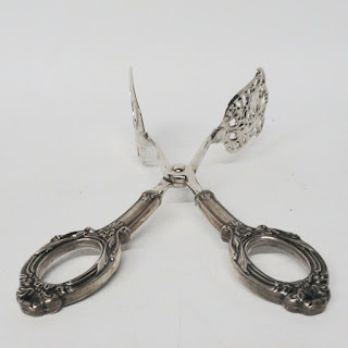 Web Sterling Silver Germany Serving Tongs