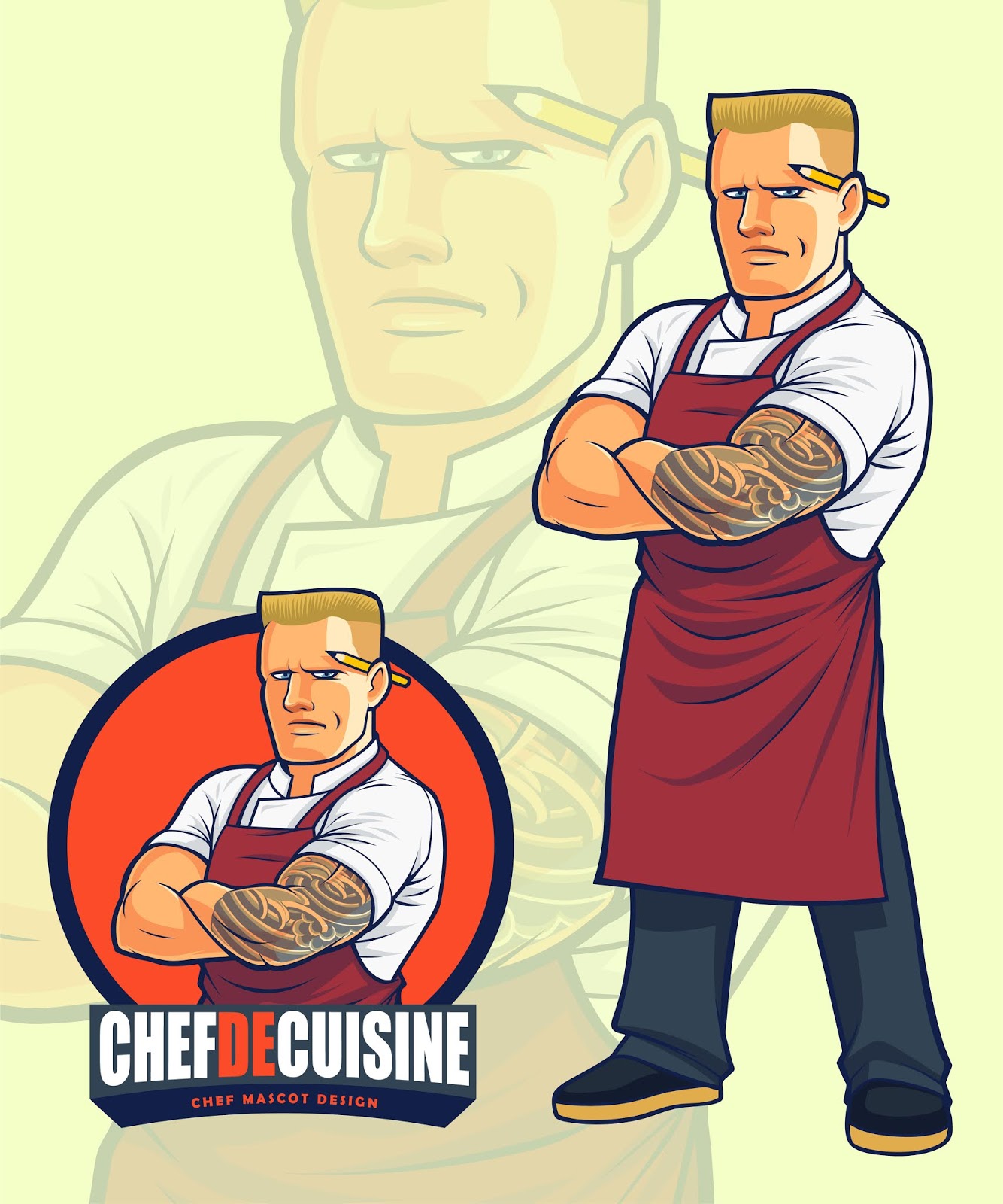 Scary Chef Mascot Design Illustration Logo Design Free Download Vector CDR, AI, EPS and PNG Formats Scary Chef Mascot Design Illustration Logo Design Free Download Vector CDR, AI, EPS and PNG Formats