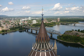 View of the Ottawa River from the Peace Tower