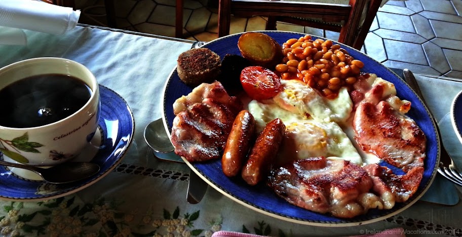 Woodview Farmhouse Breakfast. Ireland for Foodies. From Ireland Family Vacations