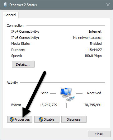 ethernet-eigenschappen