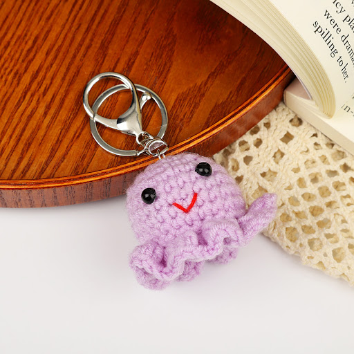 Title 2, Cartoon Animal Car Key Ring Wool Woven Bag Pack...