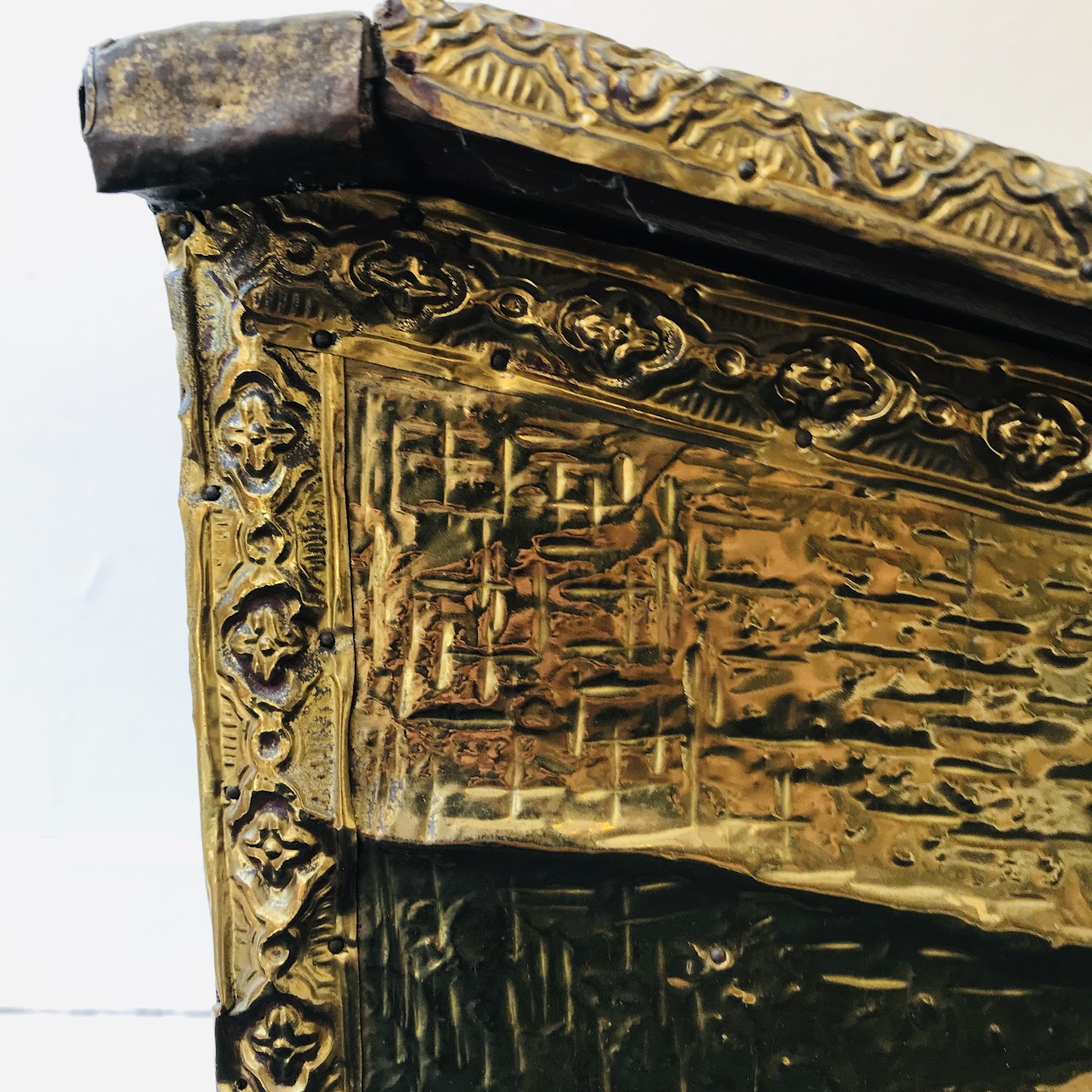 French Repousse Brass Chest