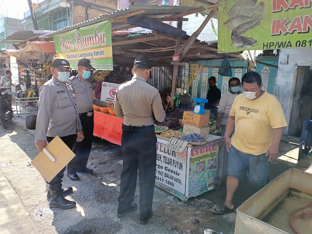 Team Gempur Covid-19 Polres Sergai Laksanakan Ops Yustisi di Wilayah Hukum Polsek Perbaungan. 