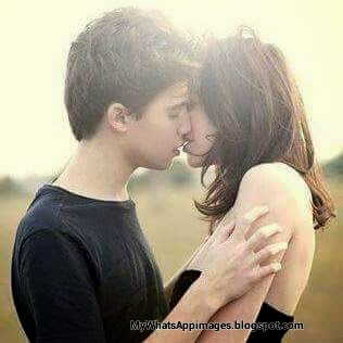 Kissing Romantic Boy and Girl Image