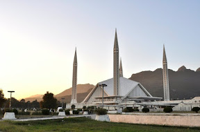 Faisal Mosque at dusk, Islamabad, Pakistan