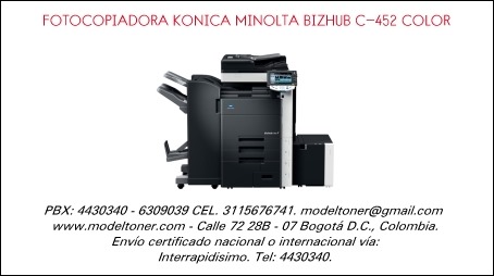 FOTOCOPIADORA KONICA MINOLTA BIZHUB C-452 COLOR