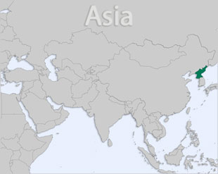 North Korea location map