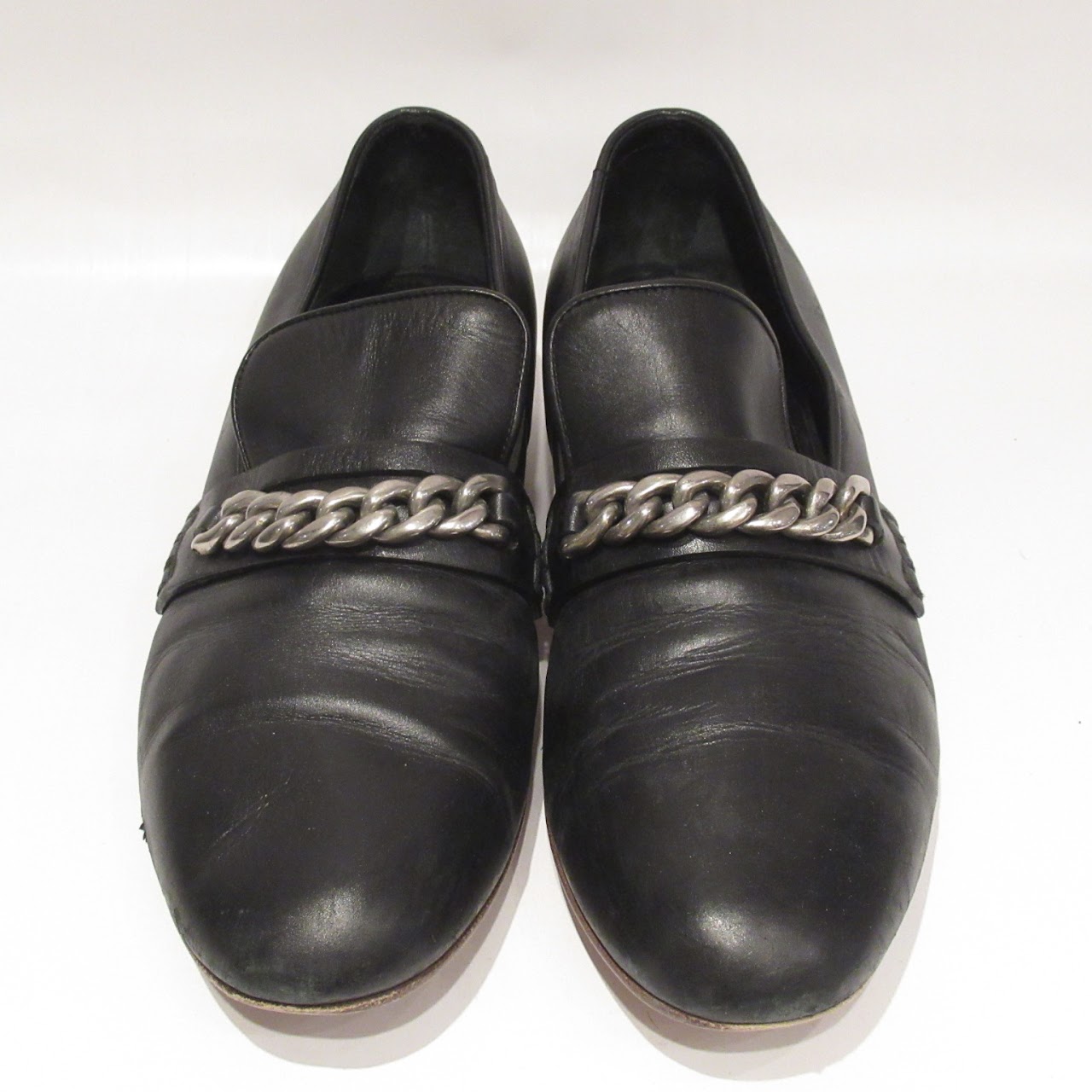 Céline Black Leather Loafers