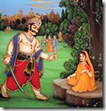 [Ravana threatening Sita]