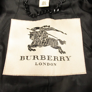 Burberry London Black Textured Coat