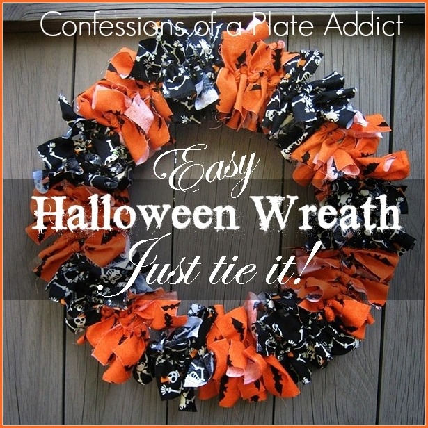 CONFESSIONS OF A PLATE ADDICT Easy Halloween Wreath...Just Tie It!