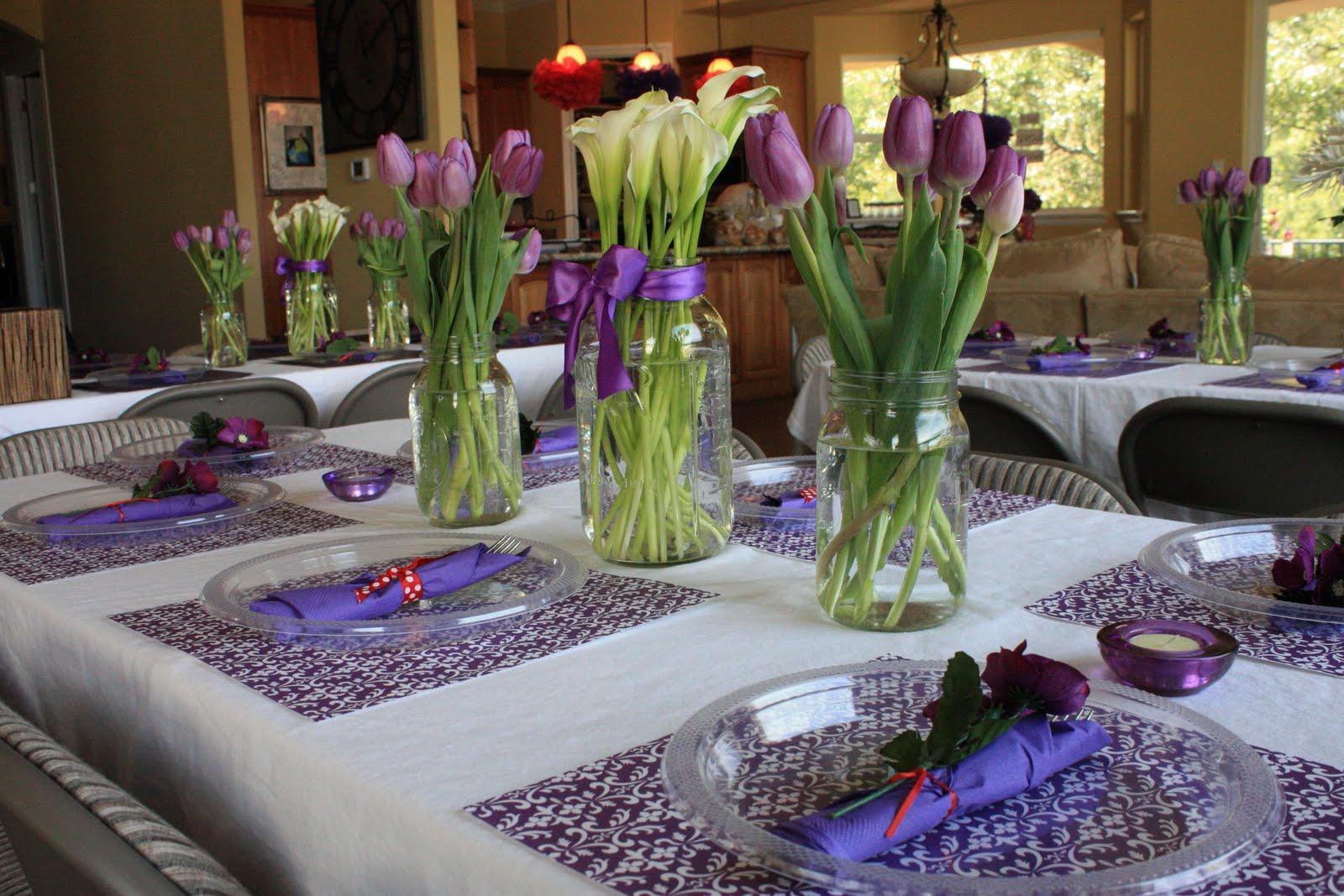 The centerpieces & tables.