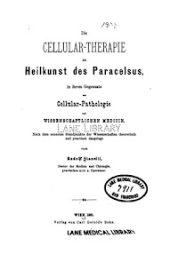 Cover of Rudolf Stanelli's Book Die Cellular Therapie als Heilkunst des Paracelsus (in German)