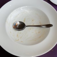 Empty xmas pud plate