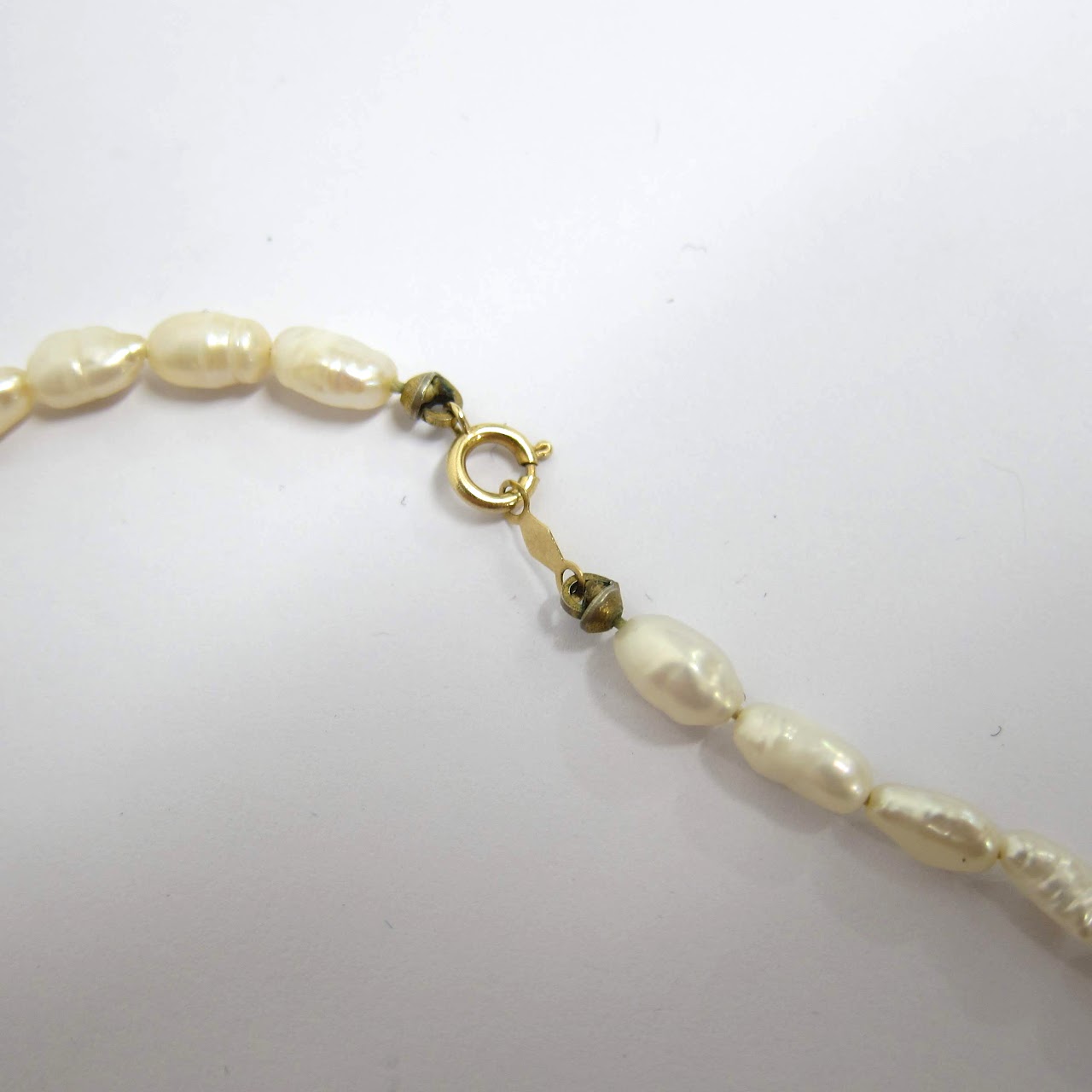 Seed Pearl & 14K Necklace