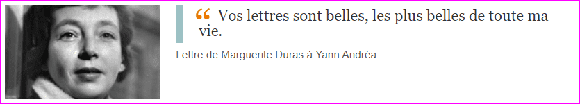 Marguerite Duras et Yann Andréa