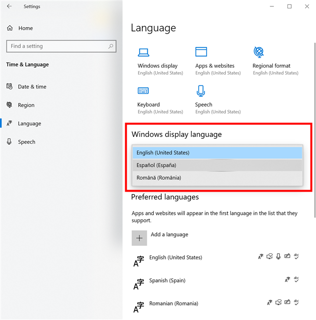 Come cambiare la lingua su Windows 10 quando hai il Language Pack