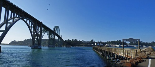 Yaquina Bay Bridge and Fishing Pier