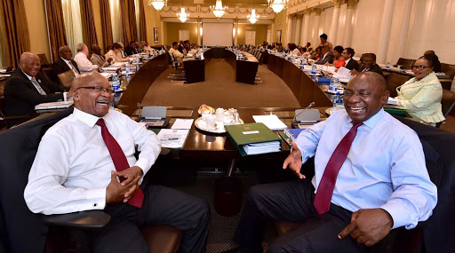 President Jacob Zuma, left, Deputy President Cyril Ramaphosa.