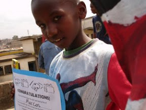 Student with certificate