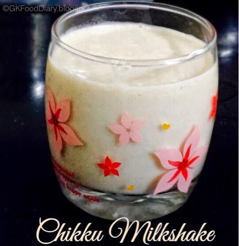 Chikku Milkshake Recipe for Babies, Toddlers and Kids