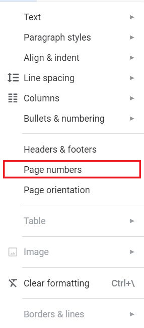 En Opciones de formato, haga clic en Números de página