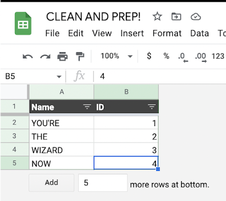 Screenshot of Sheets Wizard