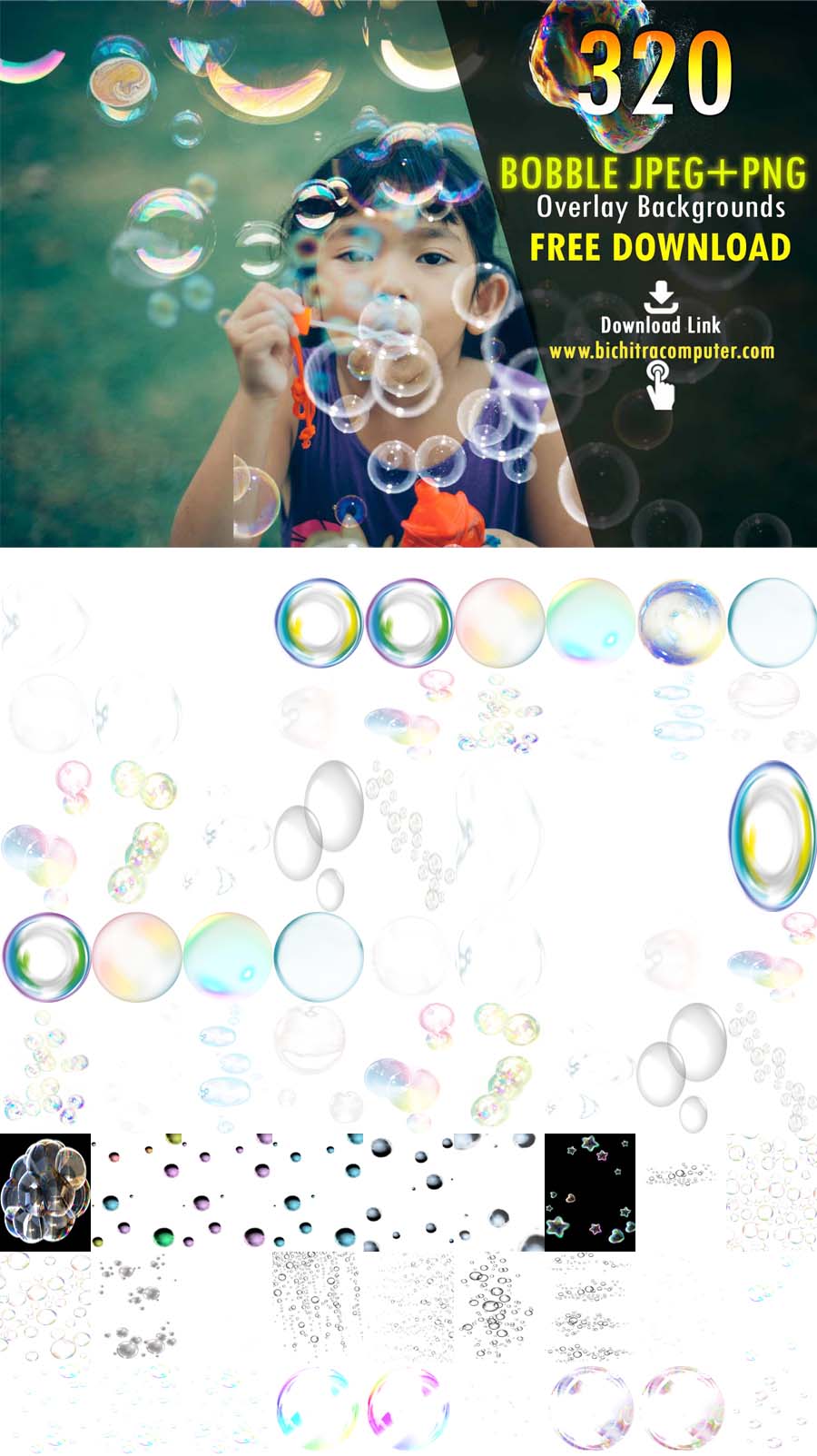 rainbow Bokeh,Png bubble Overlays, Bubble JPG AND PNG, Background,Water Bobble transparent