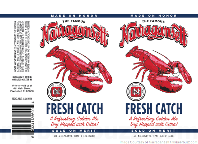 Narragansett Adding Fresh Catch Blonde Ale Cans