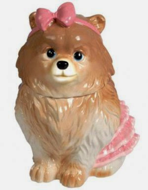  Pomeranian in Tutu Cookie Jar