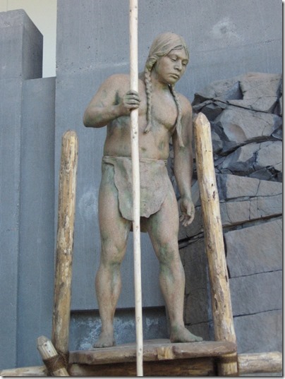 IMG_7907 Native Fisherman Statue at the Columbia Gorge Interpretive Center Museum in Stevenson, Washington on July 3, 2009