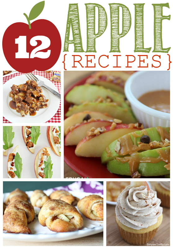 12 Apple Recipes at GingerSnapCrafts.com #apples #recipes #linkparty #features