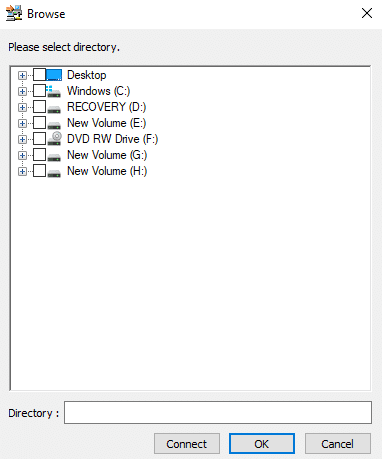 Sélectionnez une ou plusieurs options et cliquez sur OK