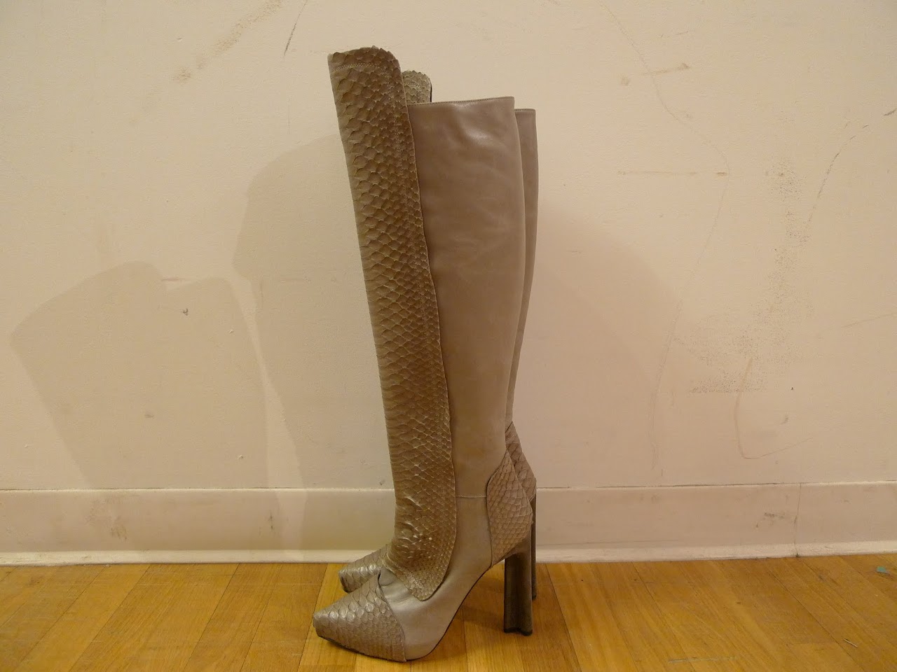 Maiyet Snakeskin Knee High Boots