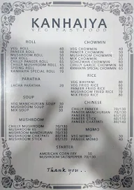 Kanhaiya Namkeen menu 1