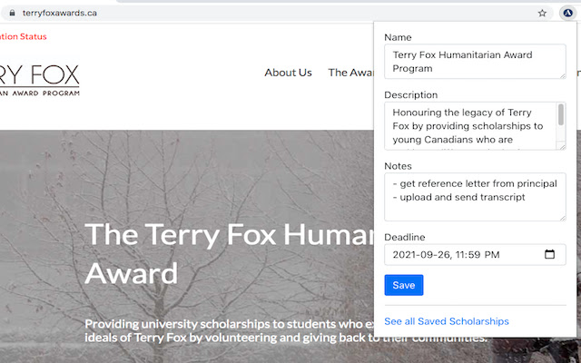 Atila Scholarship Helper chrome extension