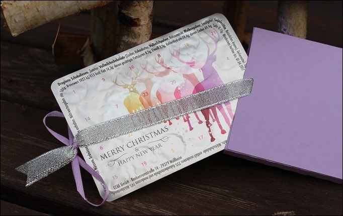 Adventskalender to go Stampin Up Flieder Lilac Snowflakes 02