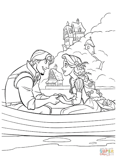 tangled coloring pages lanterns in the sky - photo #38