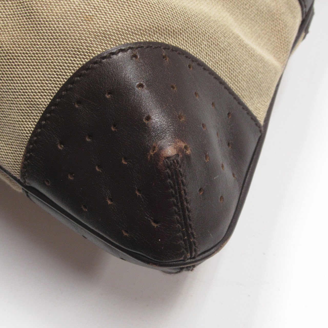 Gucci Vintage Reins Canvas Hobo Shoulder Bag