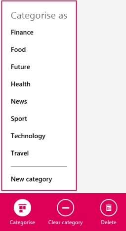 Windows 8.1, 읽기 목록, 앱, 나중에 읽기, 추가, 콘텐츠, 분류