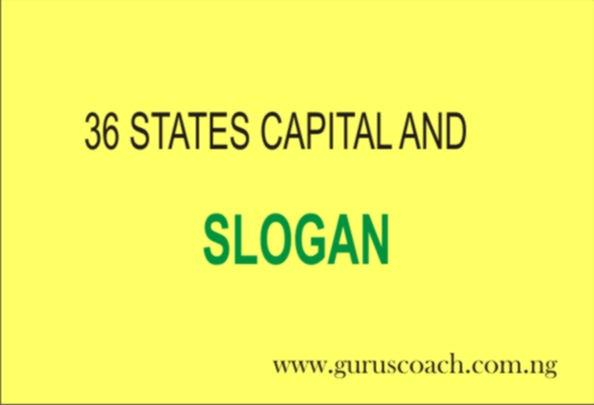 Nigeria states slogan, and capital